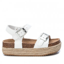 sandalias Xti 058097 blancas con doble hebilla - Querol online