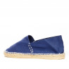 Alpargatas planas Viguera azules de suela de esparto para mujer