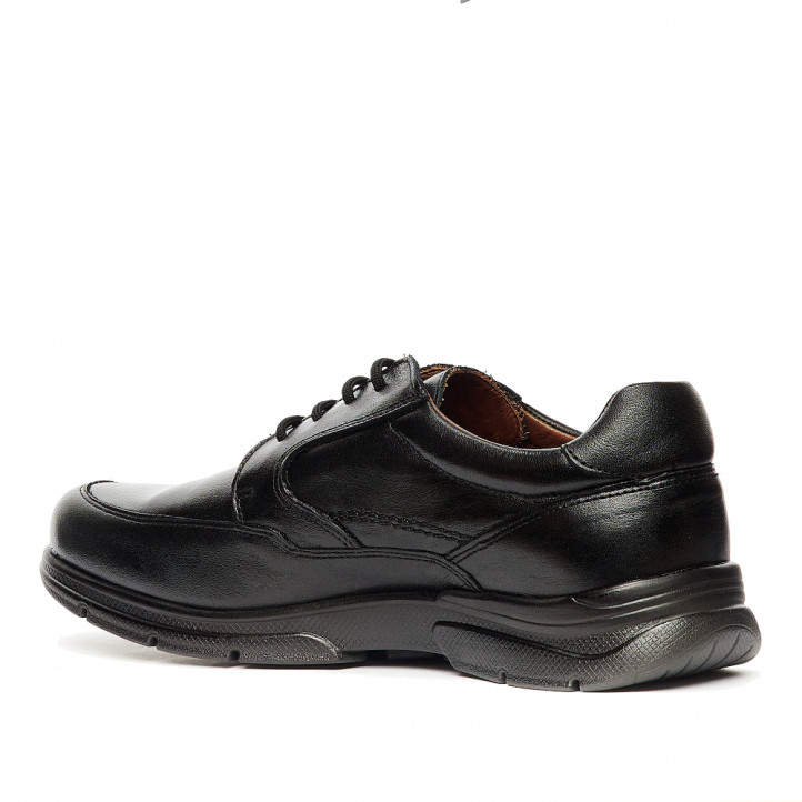 Zapatos vestir Baerchi negros con interior marrón y cordones - Querol online