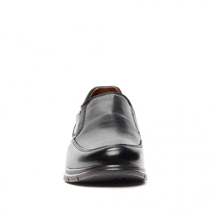 Zapatos vestir Baerchi negros con interior marrón sin cordones - Querol online