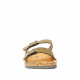 Sandalias planas Owel capri verdes con doble tira - Querol online