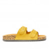 Sandalias planas Owel capri mostaza con doble tira
