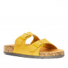 Sandalias planas Owel capri mostaza con doble tira