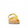Sandalias planas Owel capri mostaza con doble tira