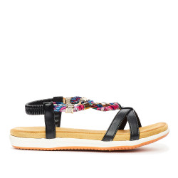 Sandàlies planes Owel burano amb detalls roses - Querol online