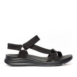 Sandàlies planes Amarpies negres totalment - Querol online