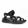Sandalias planas Amarpies negras completamente