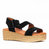 Sandàlies falca Chika 10 negres amb plataforma i bandes ampla