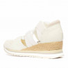 Zapatillas cuña Gioseppo blancas de corte abierto y cuña para mujer vicchio