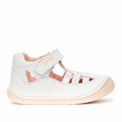 Zapatos Pablosky blancos abotinados con interior rosa - Querol online