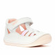 Zapatos Pablosky blancos abotinados con interior rosa - Querol online