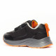 Zapatillas deporte QUETS! negras con doble velcro y detalles naranjas - Querol online