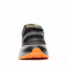 Sabatilles esport QUETS! negres amb doble velcro i detalls taronges