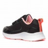 Zapatillas deporte QUETS! negras con velcros y partes rosas