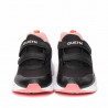 Zapatillas deporte QUETS! negras con velcros y partes rosas