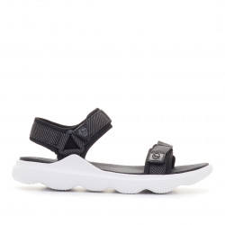 Sandàlies planes Mysoft sport negres - Querol online