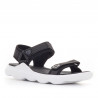 Sandalias planas Mysoft sport negras