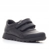 Sabates collegials Pablosky de pell negra amb doble velcro