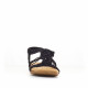 Sandalias planas Calzapies negras con cuerdas trenzadas - Querol online