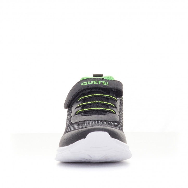 Zapatillas deporte QUETS! negras con interior verde - Querol online