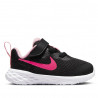 Zapatillas deporte Nike revolution 6 negras y rosas