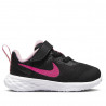 Zapatillas deporte Nike revolution 6 negras y rosas