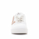 Zapatillas Victoria madrid serraje & contraste blancas con logo marrón - Querol online