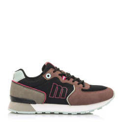 Zapatillas Mustang joggo color negro con detalles en blancos - Querol online