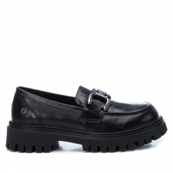 Sabates planes Refresh 170073 negres tipus mocasí amb sola track - Querol online