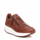 Zapatillas Carmela 160209 marrón con cordón y cremallera - Querol online