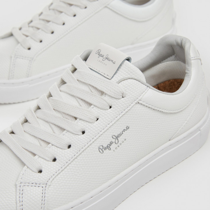 Zapatillas Pepe Jeans texturizadas adams blancas - Querol online