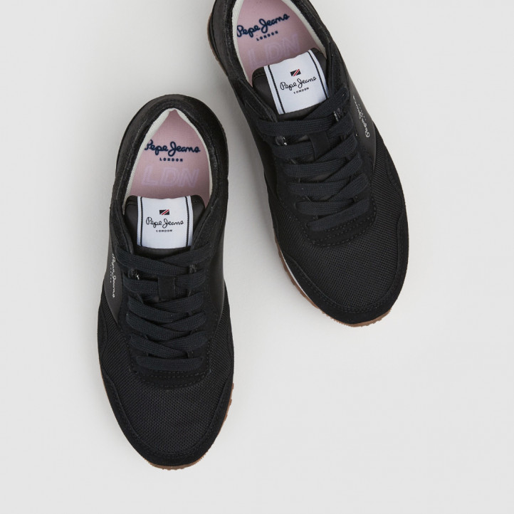 Zapatillas urban Pepe Jeans london woman negras - Querol online