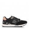 Sabatilles Mustang 69441 negre amb estampat de flors joggo