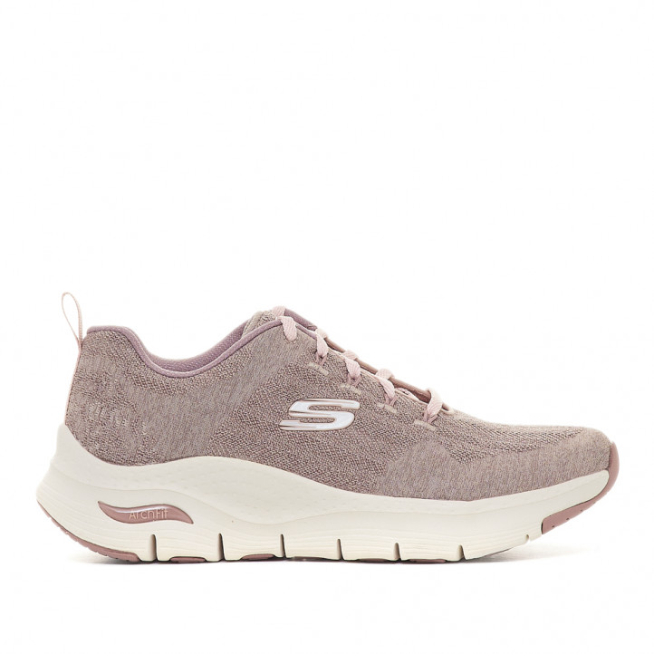 Zapatillas deportivas Skechers arch fit - comfy wave grises - Querol online