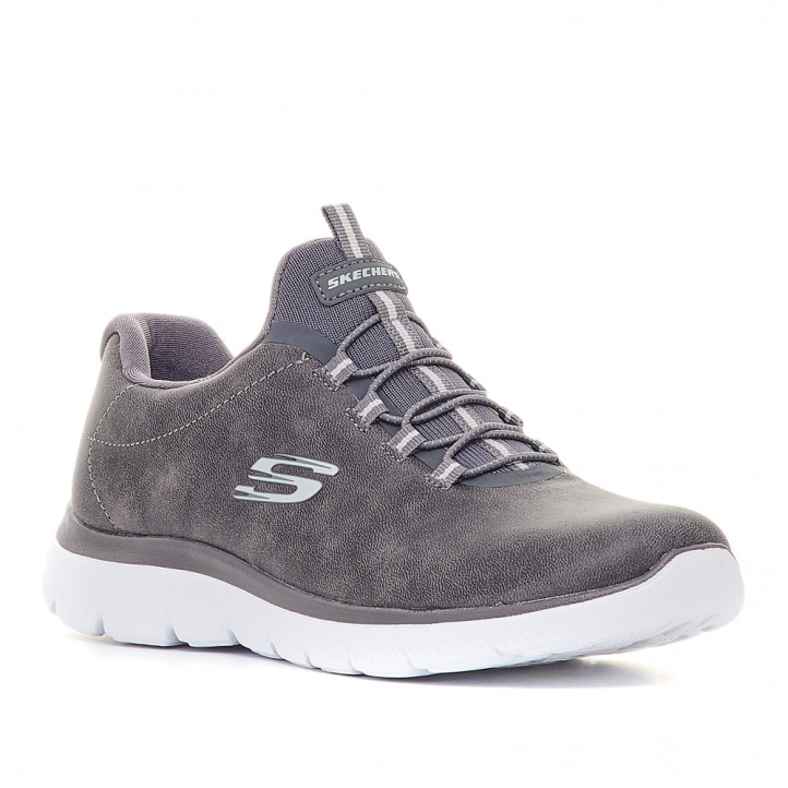 Zapatillas deportivas Skechers summits Itz Bazik grises - Querol online