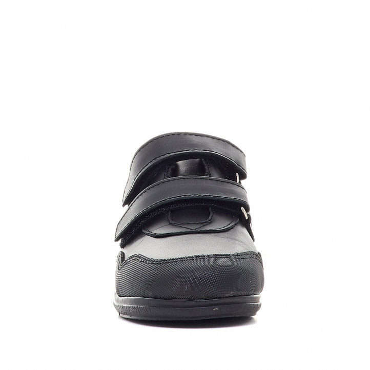 Zapatos colegiales QUETS! negros con doble velcro - Querol online