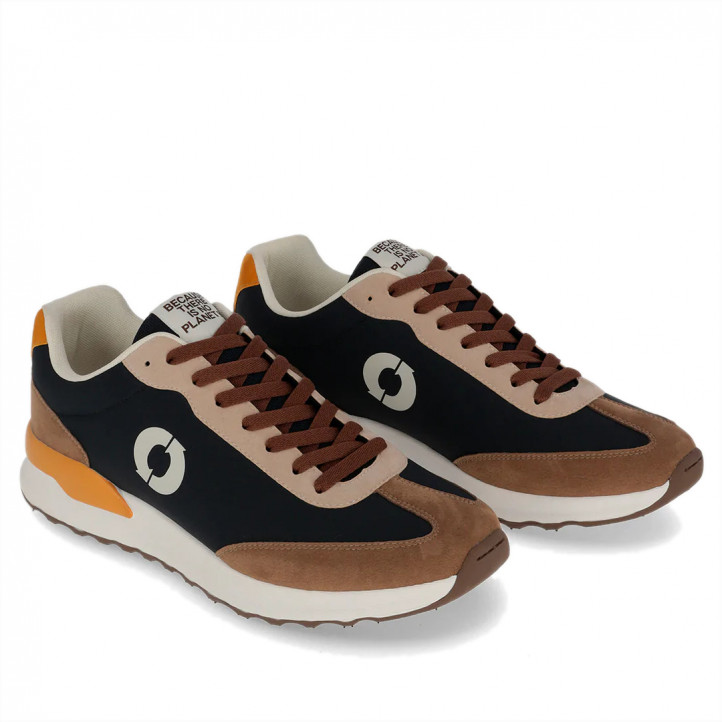 Zapatillas deportivas Ecoalf navy brown prince trainers - Querol online