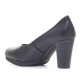 Zapatos tacón Redlove antonella negros de piel con tacón alto - Querol online