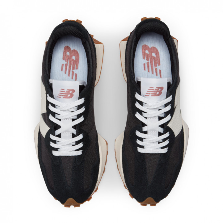 Zapatillas deportivas New Balance 327 Black con white y mineral red - Querol online