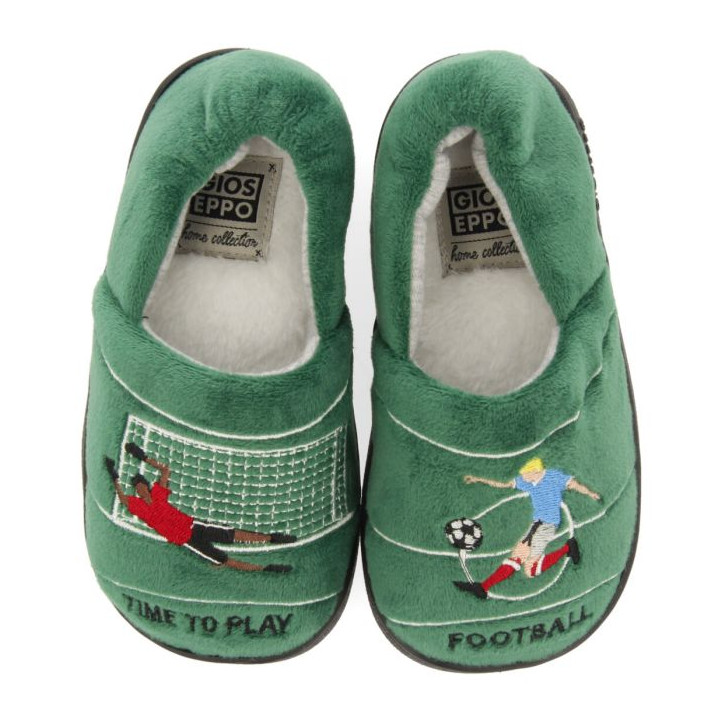 Zapatillas casa Gioseppo verdes con estampado de campo de fútbol johvi - Querol online