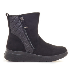 Botins plans Mysoft negres amb cremallera lateral i embuatat - Querol online