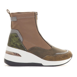 Botins sport Mysoft verdes amb tascó i canya elàstica - Querol online