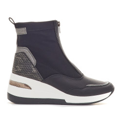 Botins sport Mysoft negres amb tascó i canya elàstica - Querol online