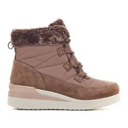 Botins Mysoft marrons embuatades amb pèl interior - Querol online