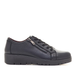 Sabates de falca The Happy Monk carmina 03 negres amb cremallera lateral - Querol online