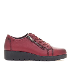 Sabates de falca The Happy Monk carmina 03 bordeus amb cremallera lateral - Querol online