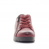 Zapatos cuña The Happy Monk carmina 03 burdeos con cremallera lateral