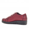 Zapatos cuña The Happy Monk carmina 03 burdeos con cremallera lateral