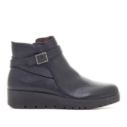 Botins plans The Happy Monk carmina 06 negres amb tira creuada per darrere - Querol online