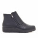 Botins plans The Happy Monk carmina 08 negres de pell amb cremallera lateral - Querol online